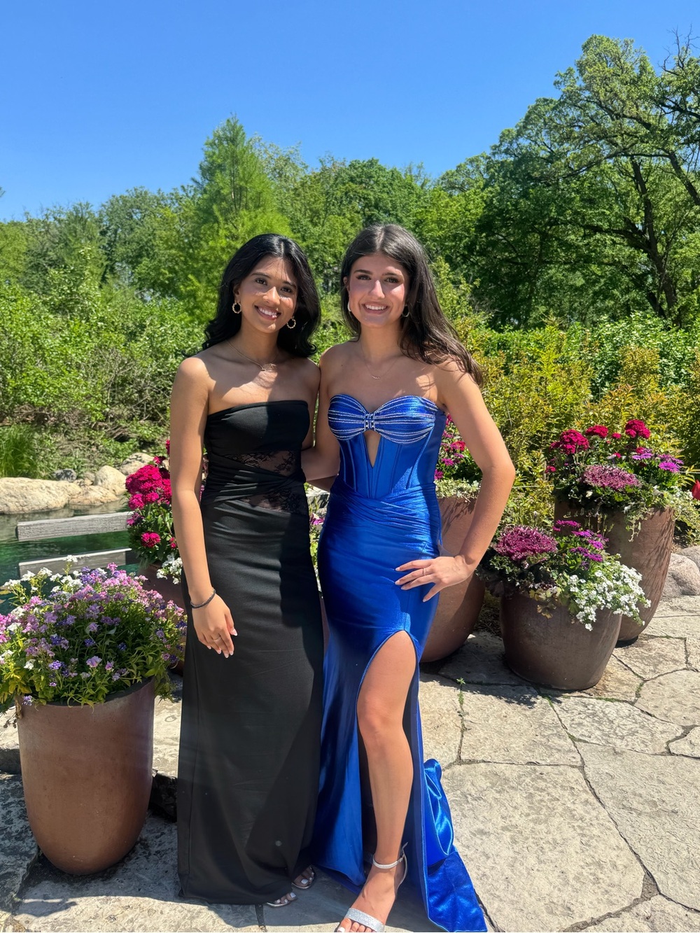 Portia and Scarlett Royal Blue Strapless Prom Dress